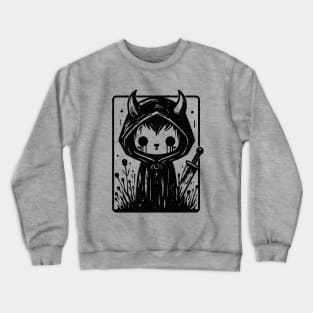 Hooded Cat Crewneck Sweatshirt